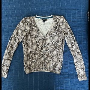 Lucky Brand Snake Skin Print Cardigan